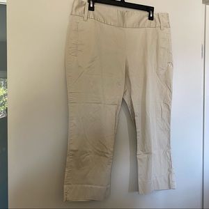 Banana Republic | Khaki Martin Fit Straight Leg Cropped Trouser Pant, 14L